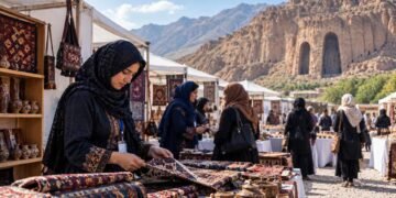 افتتاح معرض “بند أمير” في ولاية باميان وسط أفغانستان لدعم الصناعة المحلية بمشاركة النساء